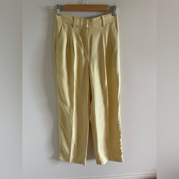 Aritzia Wilfred The Effortless Pant™ Linen Size 2 Wheat - Picture 3 of 11